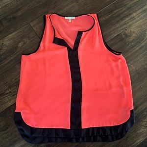 Neon pink and black blouse , size XL